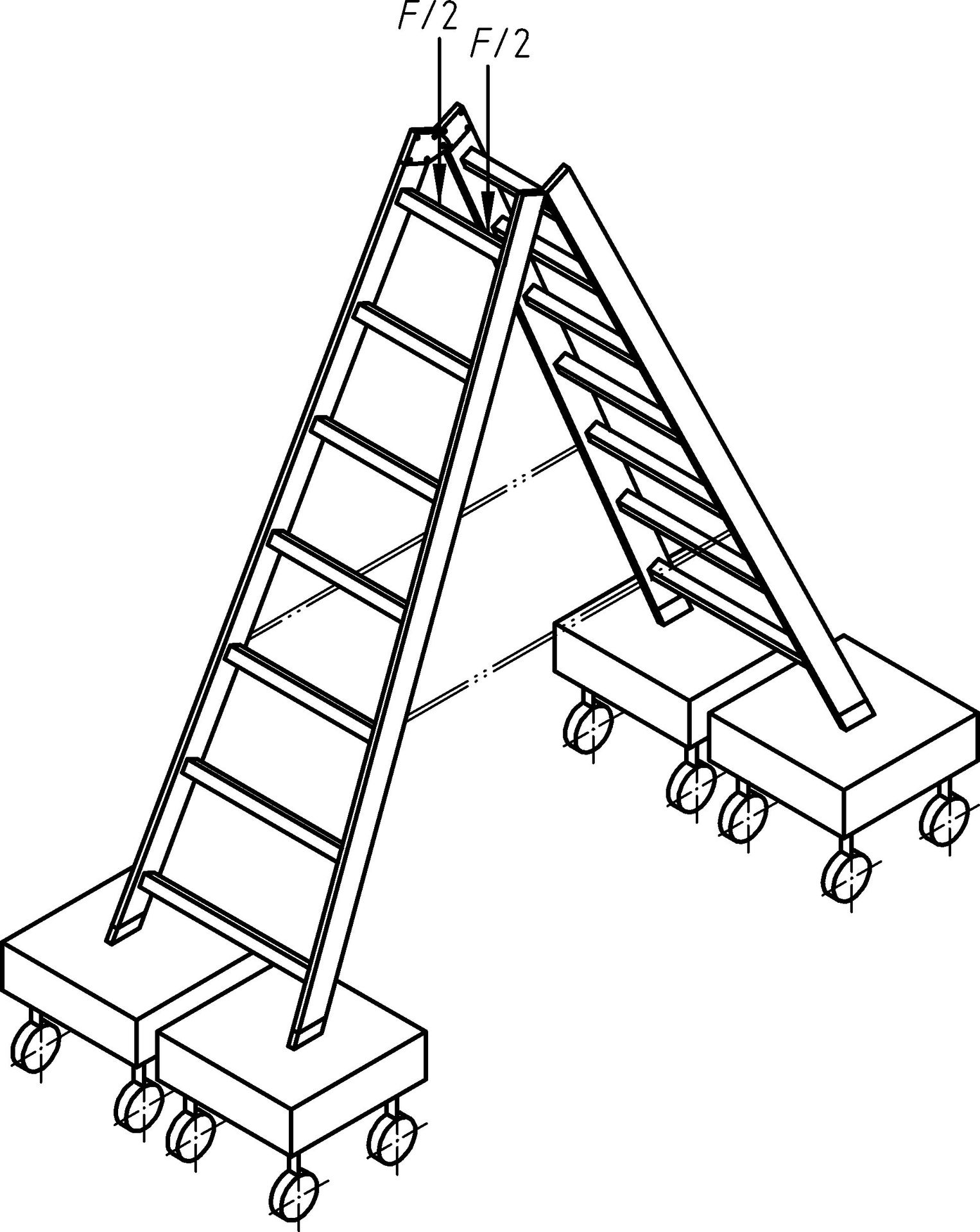Ladder Opening Restraints and Hinge Test